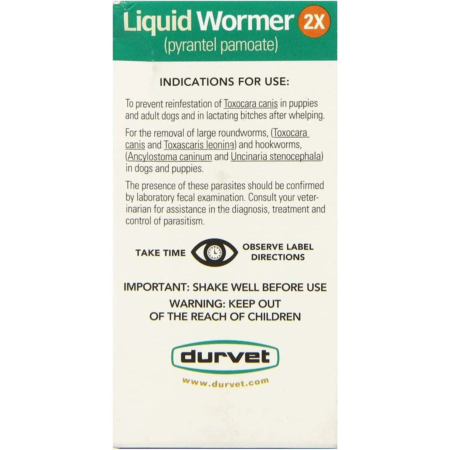 Liquid Wormer 2X for Puppies and Adult Dogs 2 Oz.