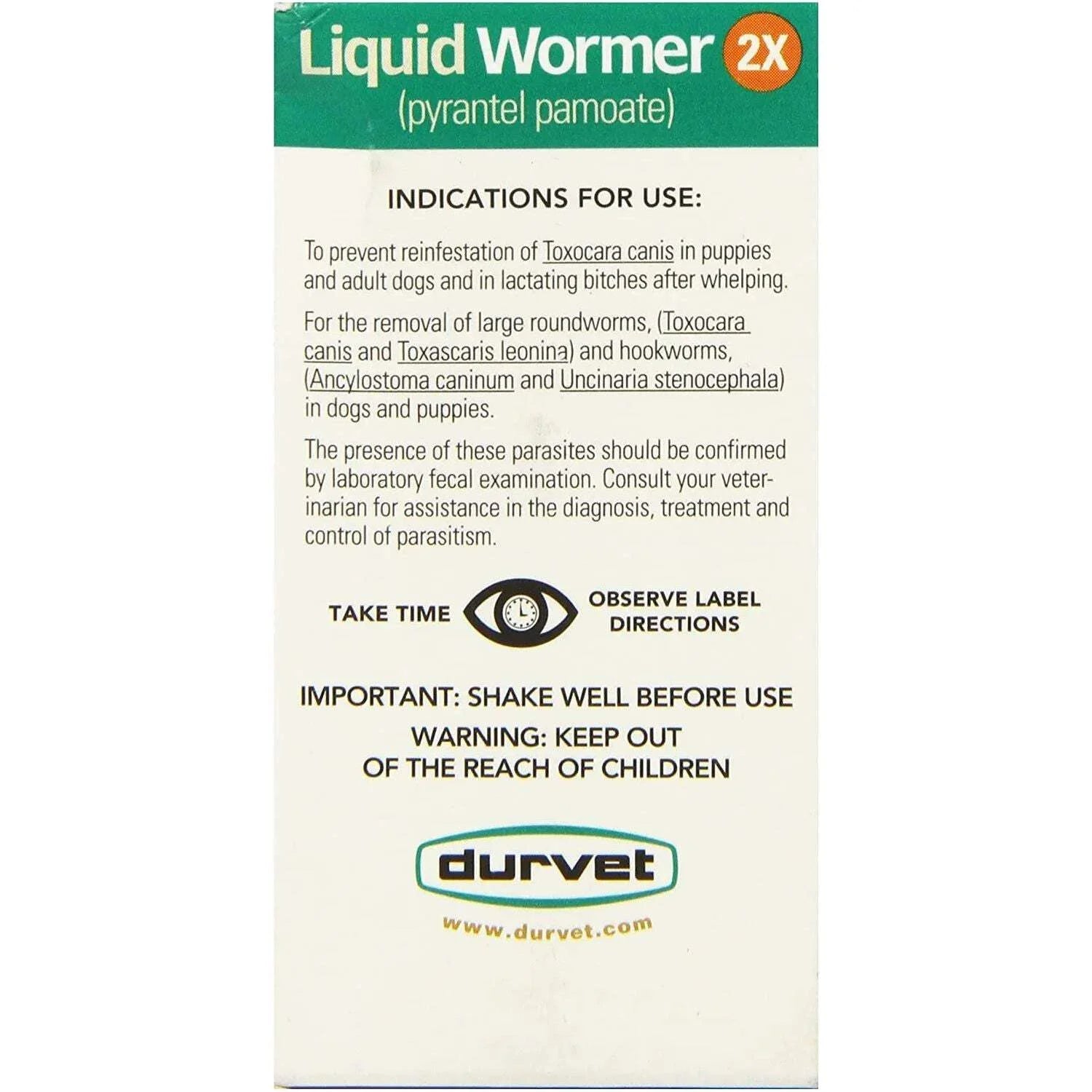 Liquid Wormer 2X for Puppies and Adult Dogs 2 Oz.